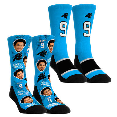 Bryce Young Carolina Panthers Rock Em Unisex Player Football Guy Two-Pack Crew Sock Set