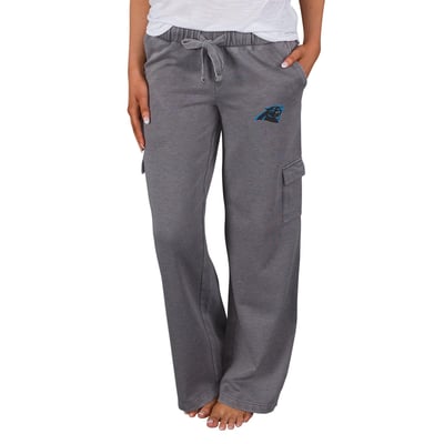 Carolina Panthers Concepts Sport Women's Trackside Cargo Pants - Charcoal