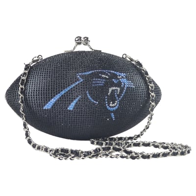 Carolina Panthers Cuce Women's Team Color Crystal Football Purse