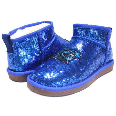  Carolina Panthers FABGATING by Cuce Women's Sequin Ankle Boots - Blue