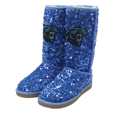  Carolina Panthers FABGATING by Cuce Women's Tall Sequin Boots - Blue
