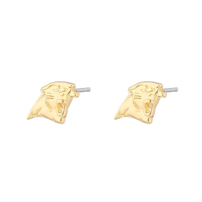  Carolina Panthers LUV AJ Women's Logo Stud Earrings - Gold