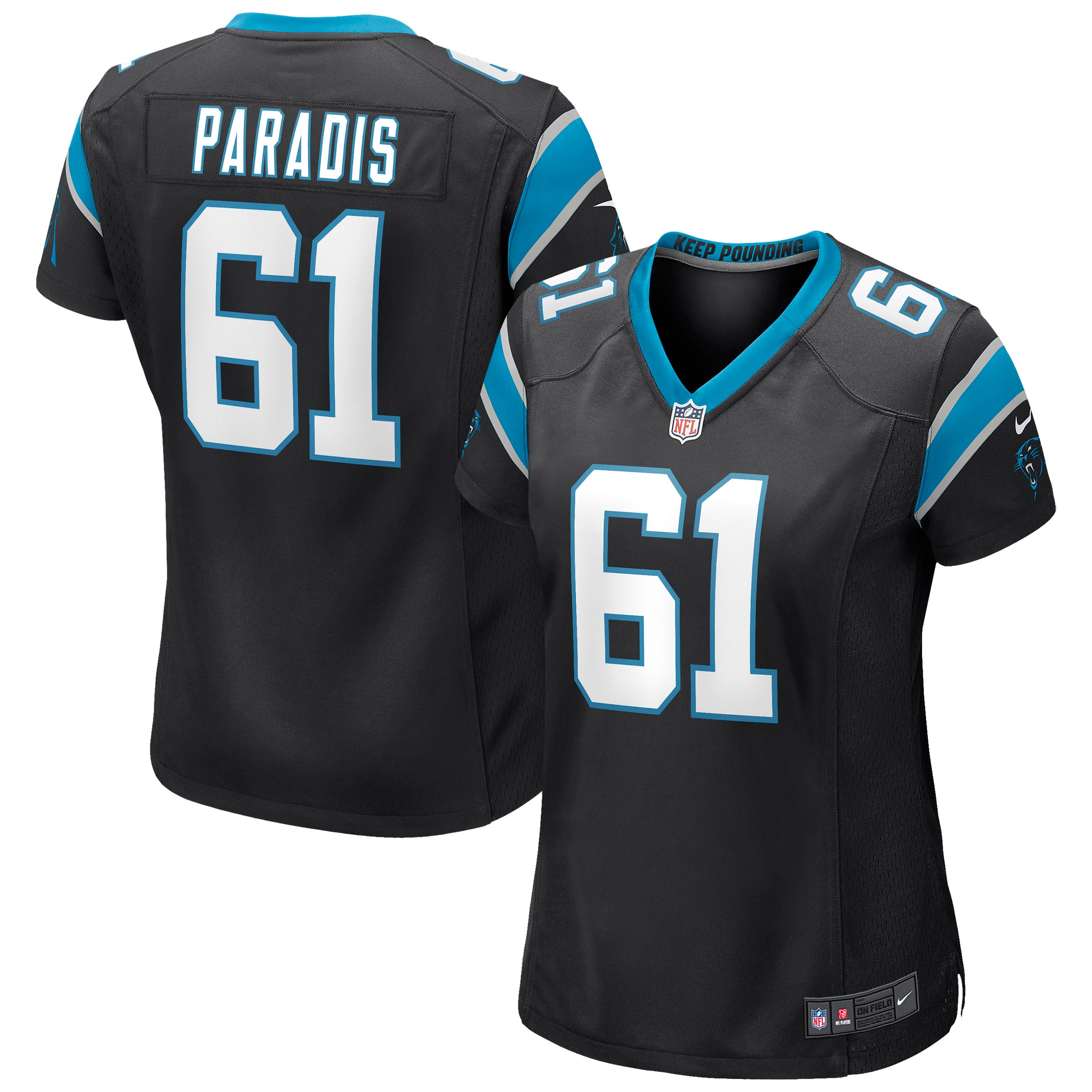 Women's Nike Matt Paradis Black Carolina Panthers Game Jersey