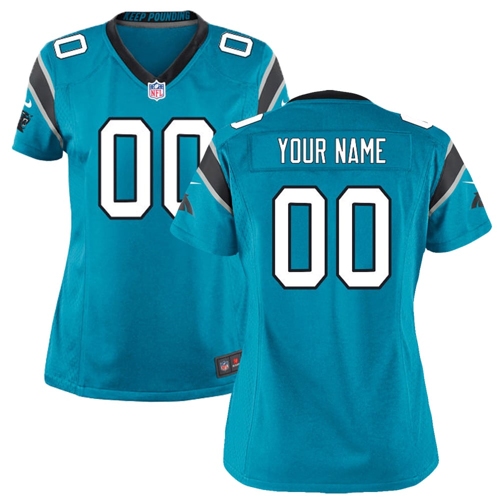 Women's Nike Panther Blue Carolina Panthers Custom Game Jersey