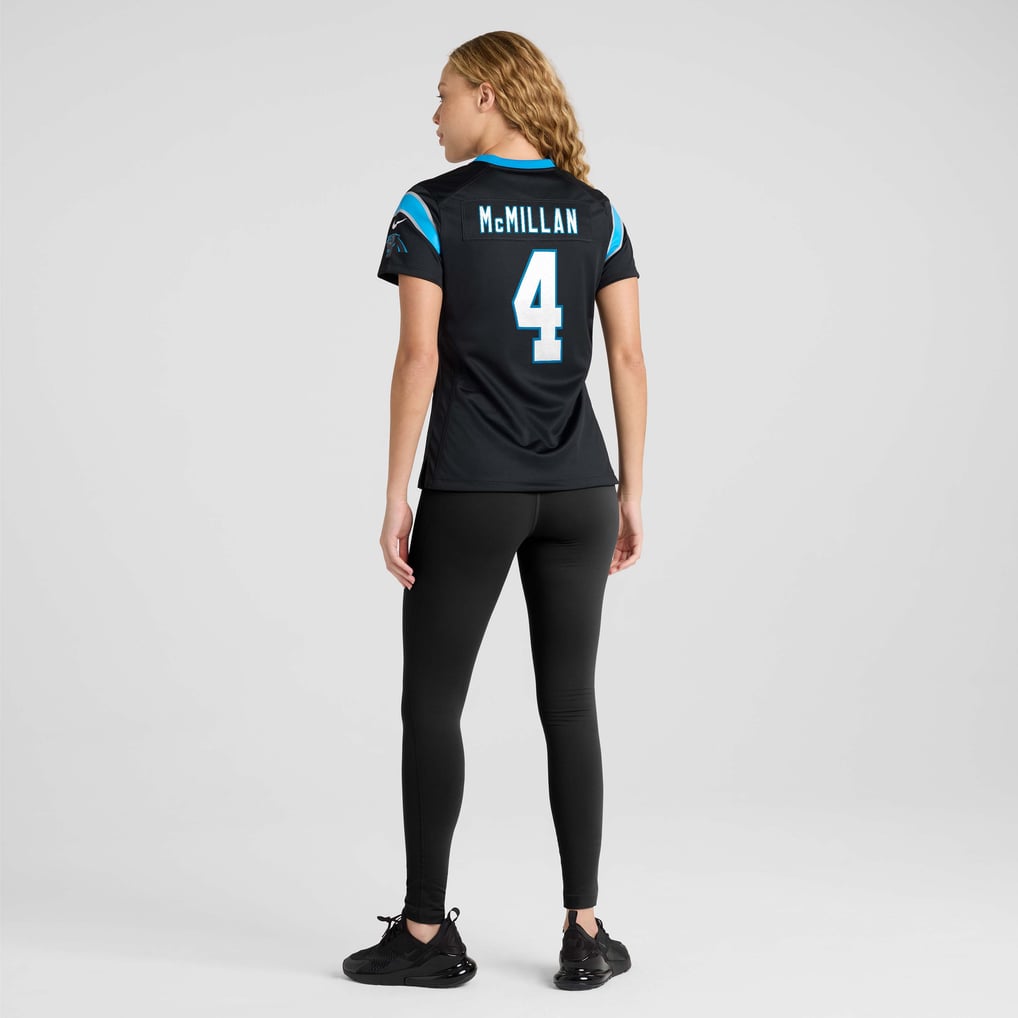 carolina panthers jersey dress Women's Nike Tetairoa McMillan Black Team Game Size: Large bb-conscious