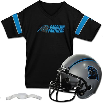 Carolina Panthers Franklin Sports Youth NFL Deluxe Helmet & Jersey Set - Black
