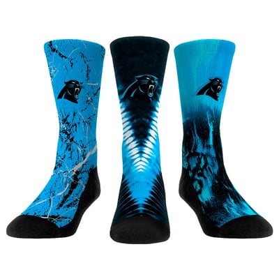  Carolina Panthers Rock Em Youth 3-Pack Crew Socks Set