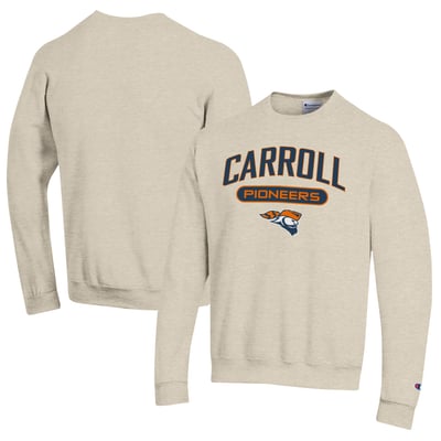 Carroll University Pioneers Champion Powerblend Sweatshirt - Oatmeal