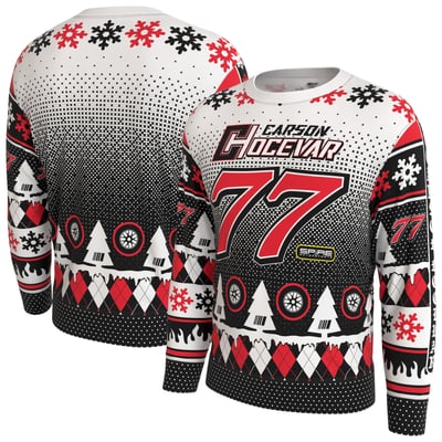 Carson Hocevar ProSphere Driver Holiday Sweater - White