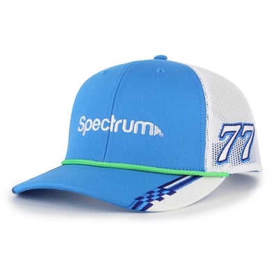 Carson Hocevar The Game Checkered Bill Rope Adjustable Hat - Royal