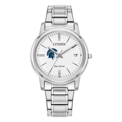  Case Western Reserve Spartans Citizen Watch Women's Eco-Drive White Dial Stainless Steel Watch - Silver