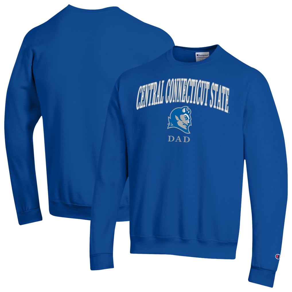  Central Connecticut State Blue Devils Champion Arch Dad Eco Powerblend Sweatshirt - Blue
