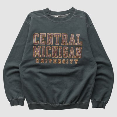 Central Michigan Chippewas 90s Pullover Sweatshirt - Charcoal - XXS by Fanatics Real Vintage