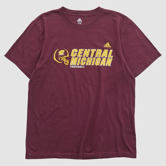 Central Michigan Chippewas Adidas 2010s T-shirt - Maroon - M by Fanatics Real Vintage