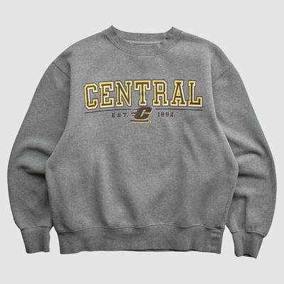 Central Michigan Chippewas Jansport 2000s Pullover Sweatshirt - Dark Heather Gray - S by Fanatics Real Vintage