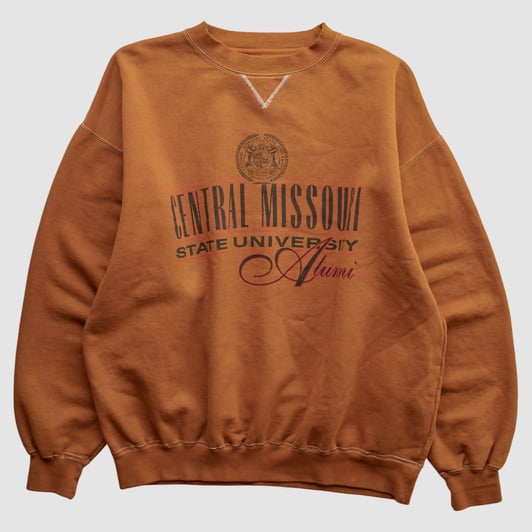 Central Missouri Mules Gear For Sports 2000s Pullover Sweatshirt - Brown - M by Fanatics Real Vintage