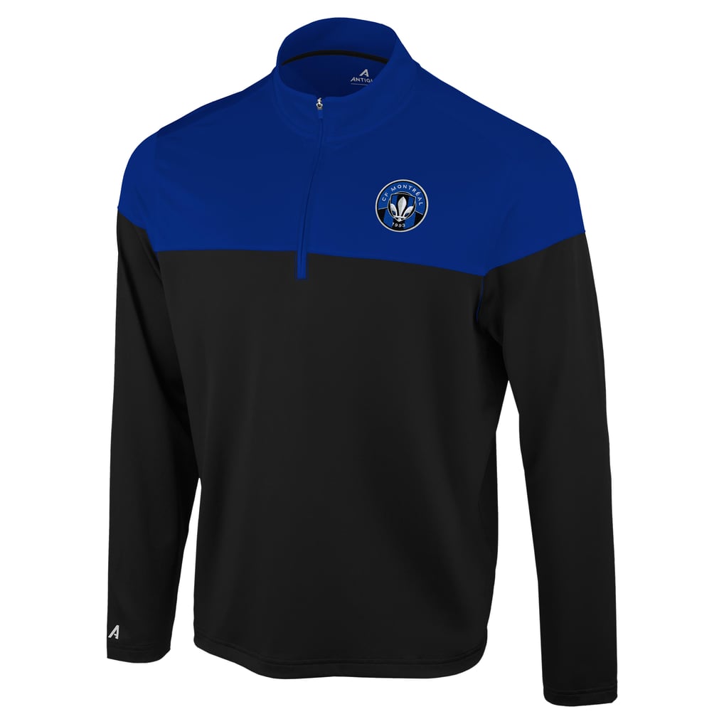 CF Montreal Antigua Hinder Quarter-Zip Pullover - Black/Blue
