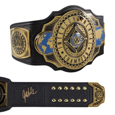 Chad Gable WWE Autographed Fanatics Authentic Intercontinental Championship Replica Title Belt 