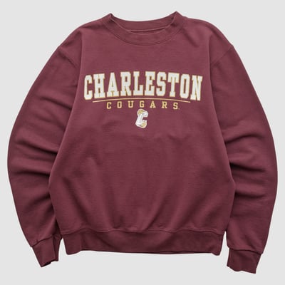 Charleston Cougars Jansport 2010s Pullover Sweatshirt - Maroon - XS by Fanatics Real Vintage