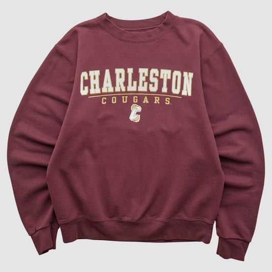 Charleston Cougars Jansport 2010s Pullover Sweatshirt - Maroon - XS by Fanatics Real Vintage