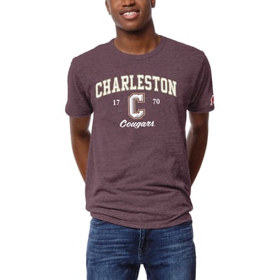 Charleston Cougars League Collegiate Wear  Victory Falls Tri-Blend T-Shirt - Heather Maroon