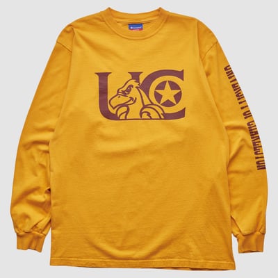 Charleston Golden Eagles Champion 2000s Long Sleeve T-shirt - Yellow - S by Fanatics Real Vintage