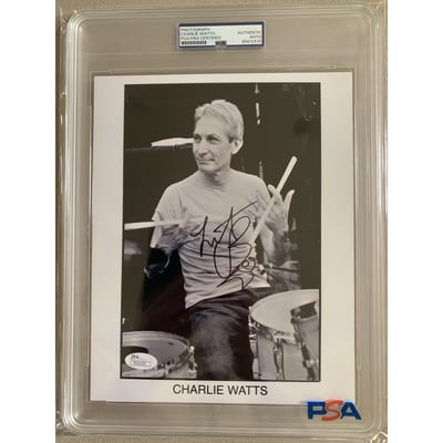 Charlie Watts Memorabilia, Signed Charlie Watts Photos and 