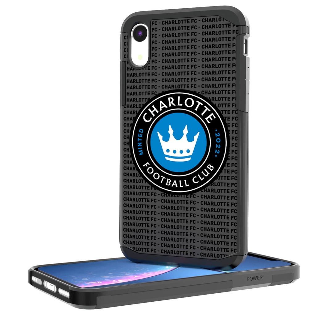 Charlotte FC iPhone Text Backdrop Rugged Case