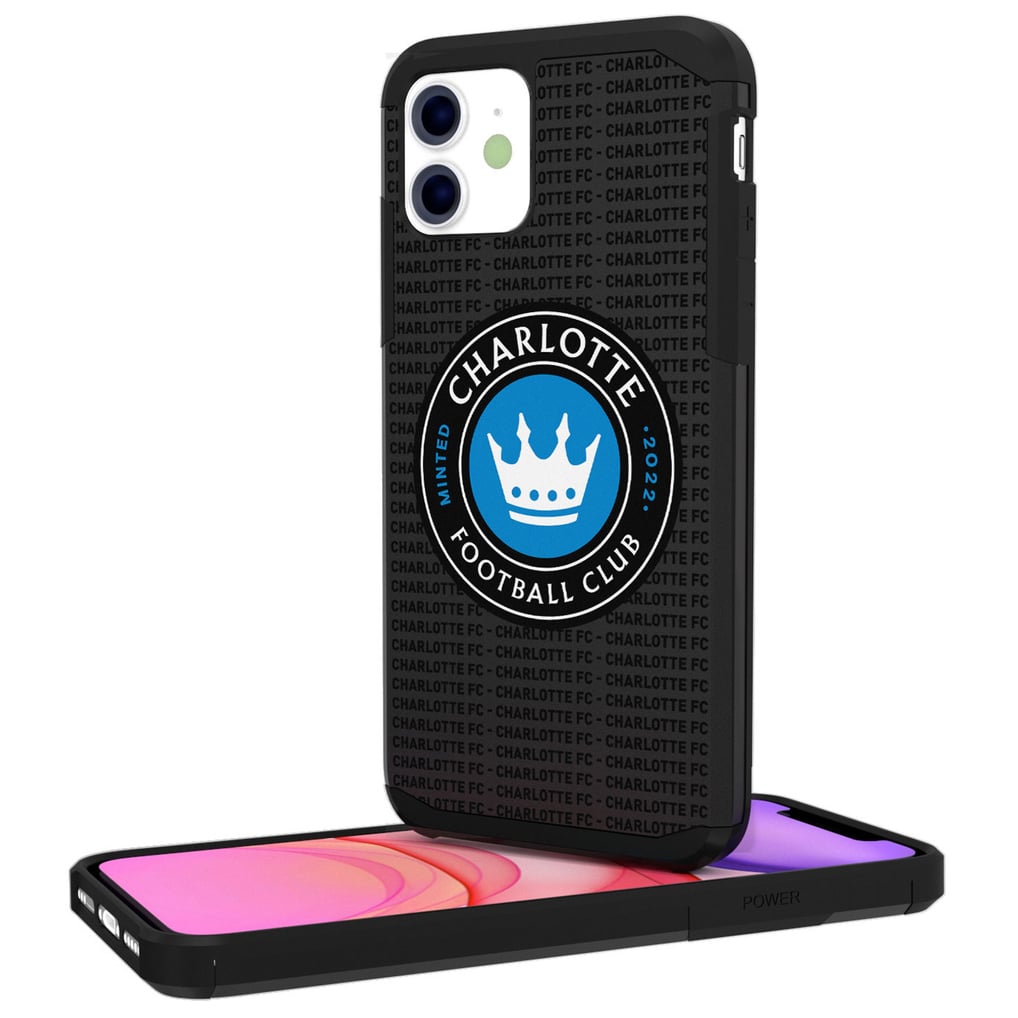Charlotte FC iPhone Text Backdrop Rugged Case