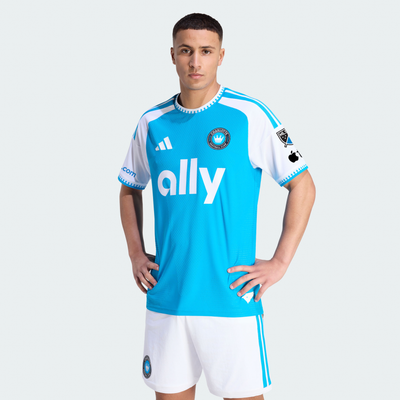 Charlotte FC adidas 2026 Carolina Kit: Crowns Up On-Field Authentic Patch Jersey - Blue