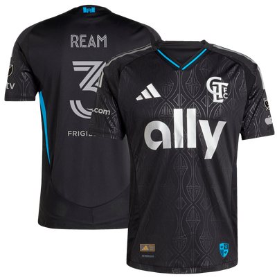 Tim Ream Charlotte FC adidas 2025 Fortress Kit Authentic Player Jersey - Black