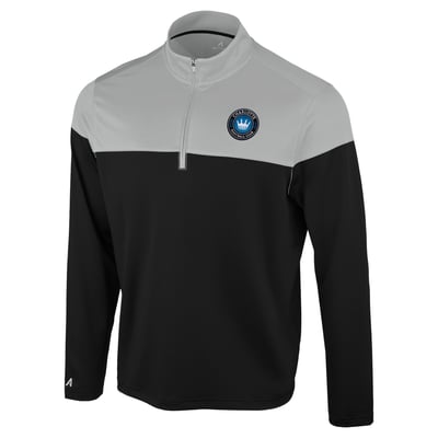 Charlotte FC Antigua Hinder Quarter-Zip Pullover - Black/Gray