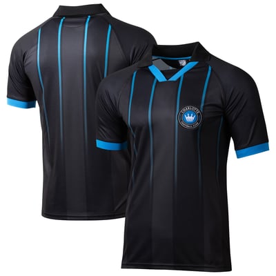 Charlotte FC Sport Design Sweden Retro Striped Polo - Black
