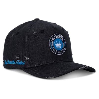 Charlotte FC Live Breathe Futbol Unisex Distressed Snapback Hat - Black