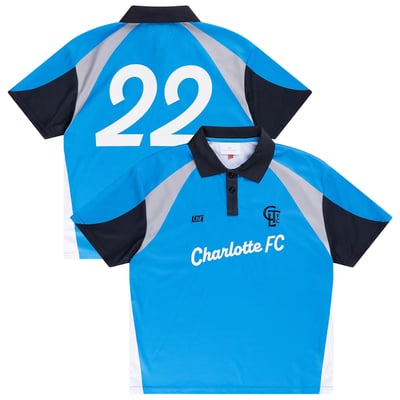 Charlotte FC Live Breathe Futbol Unisex Scrum Mesh Polo - Light Blue