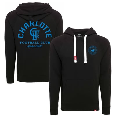  Charlotte FC Sportiqe Unisex Olsen Tri-Blend Raglan Hoodie - Black