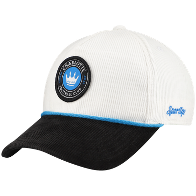  Charlotte FC Sportiqe Unisex Arlo Corduroy Adjustable Hat - Cream/Black