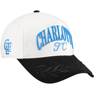 Charlotte FC Sportiqe Unisex Admiral Twill Adjustable Hat - White/Black