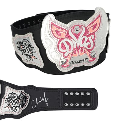 Charlotte Flair WWE Autographed Fanatics Authentic WWE Divas Championship Retro Replica Title Belt 