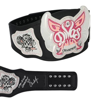 Charlotte Flair WWE Autographed WWE Divas Championship Retro Replica Title Belt with "Last Divas Champion" Inscription
