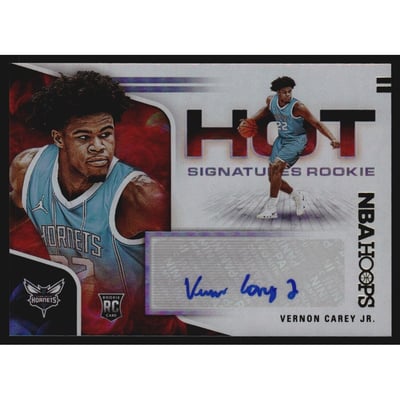 2020-21 Hoops Hot Signatures Rookies #41 Vernon Carey Jr.