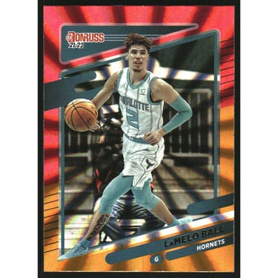 2021-22 Donruss Holo Red and Gold Laser #111 LaMelo Ball