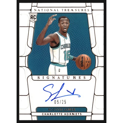 2021-22 Panini National Treasures Signatures Bronze #36 Scottie Lewis/25