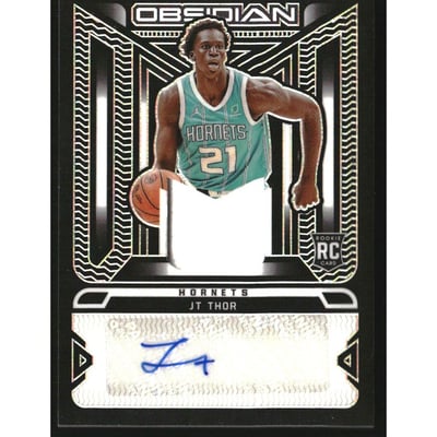 2021-22 Panini Obsidian Rookie Jersey Ink #3 JT Thor/99
