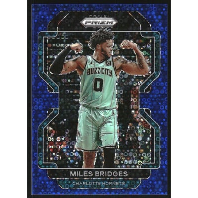 2021-22 Panini Prizm Prizms Fast Break Blue #132 Miles Bridges