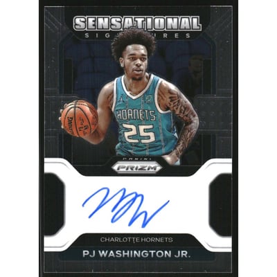 2021-22 Panini Prizm Sensational Signatures #47 PJ Washington Jr.