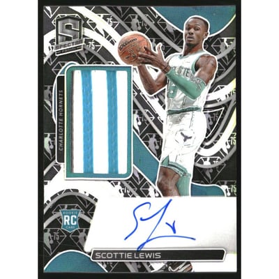 2021-22 Panini Spectra 75th Anniversary #198 Scottie Lewis JSY AU