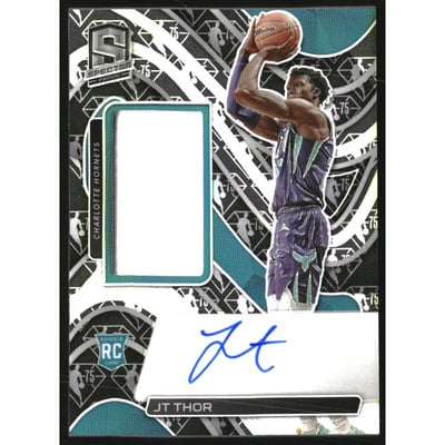 2021-22 Panini Spectra 75th Anniversary #216 JT Thor JSY AU
