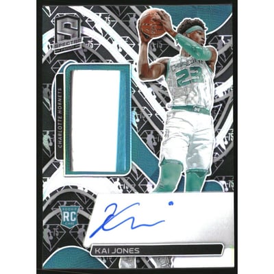 2021-22 Panini Spectra 75th Anniversary #219 Kai Jones JSY AU