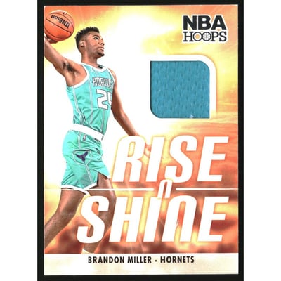 2023-24 Hoops Rise N Shine Memorabilia #1 Brandon Miller